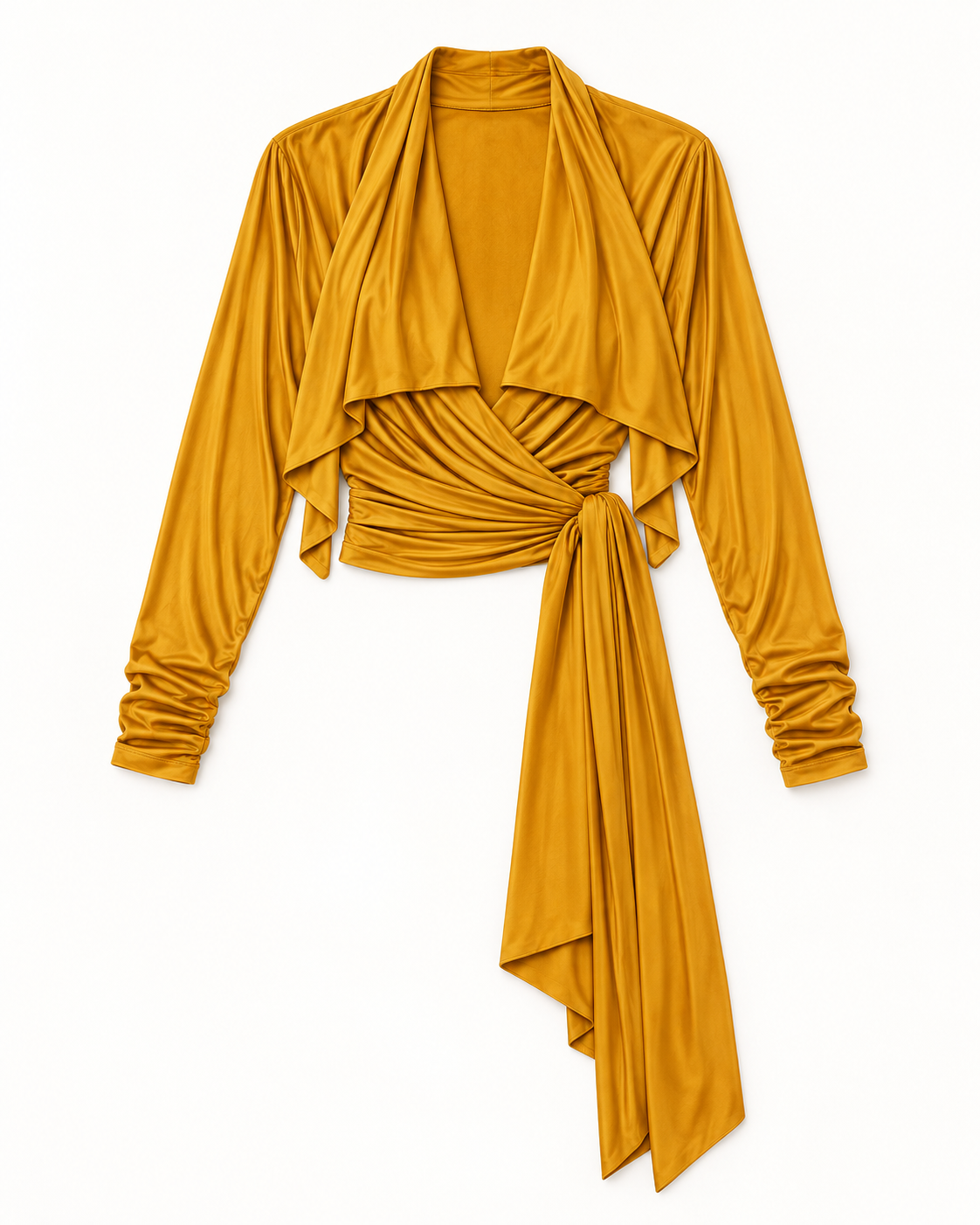 Open Neck Draped Viscose Jersey Top