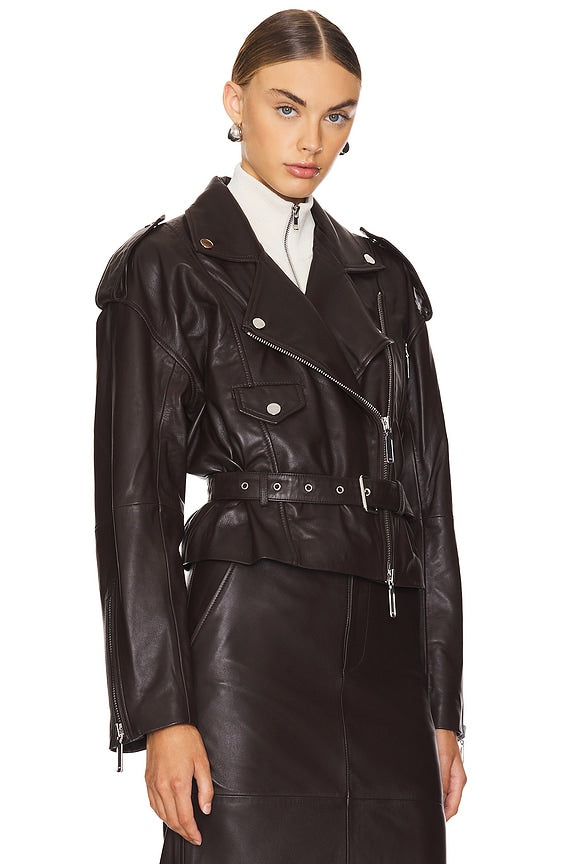 Ambrosia Leather Moto Jacket