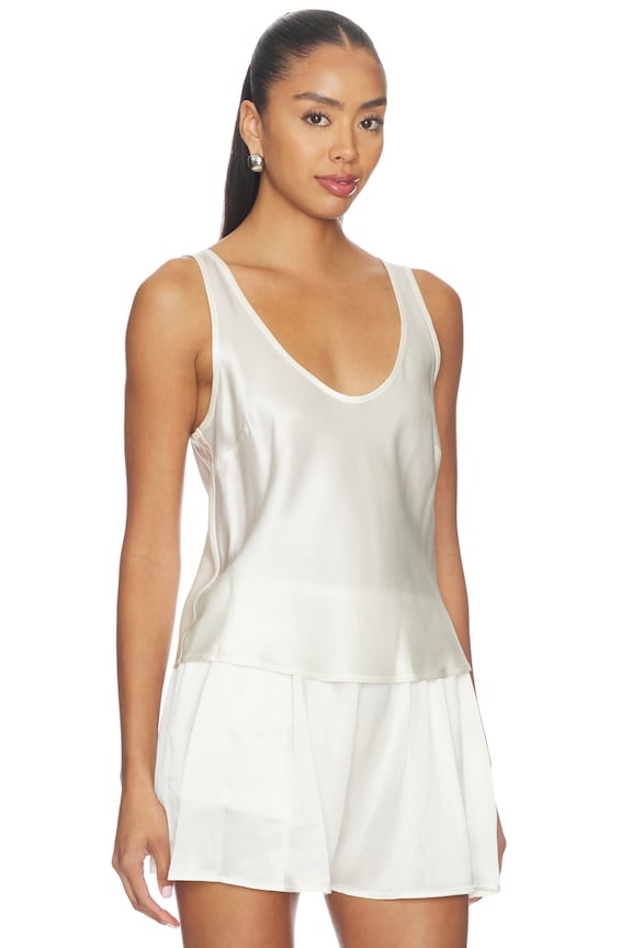 Silk Satin U Tank