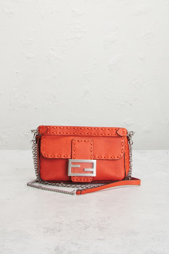 Fendi Selleria Mini Baguette Shoulder Bag