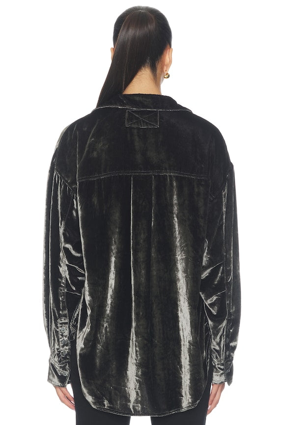 x We The Free Alexi Solid Velvet Shirt