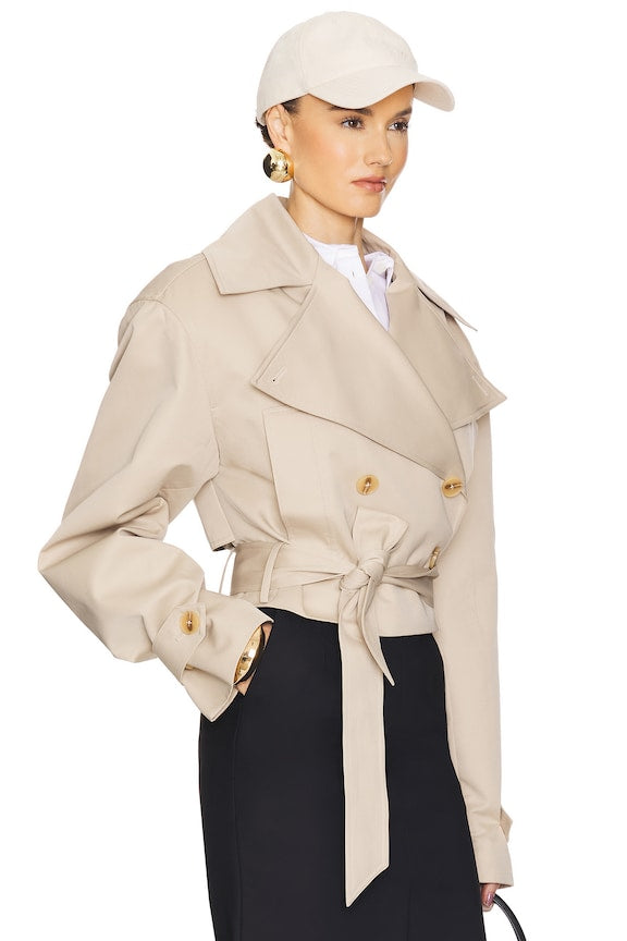 Oversized Cropped Trench