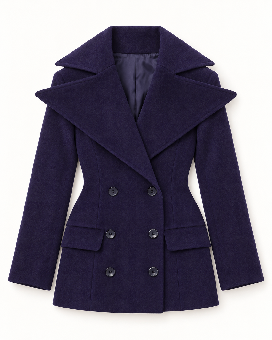 The Dramatic Collar Peacoat