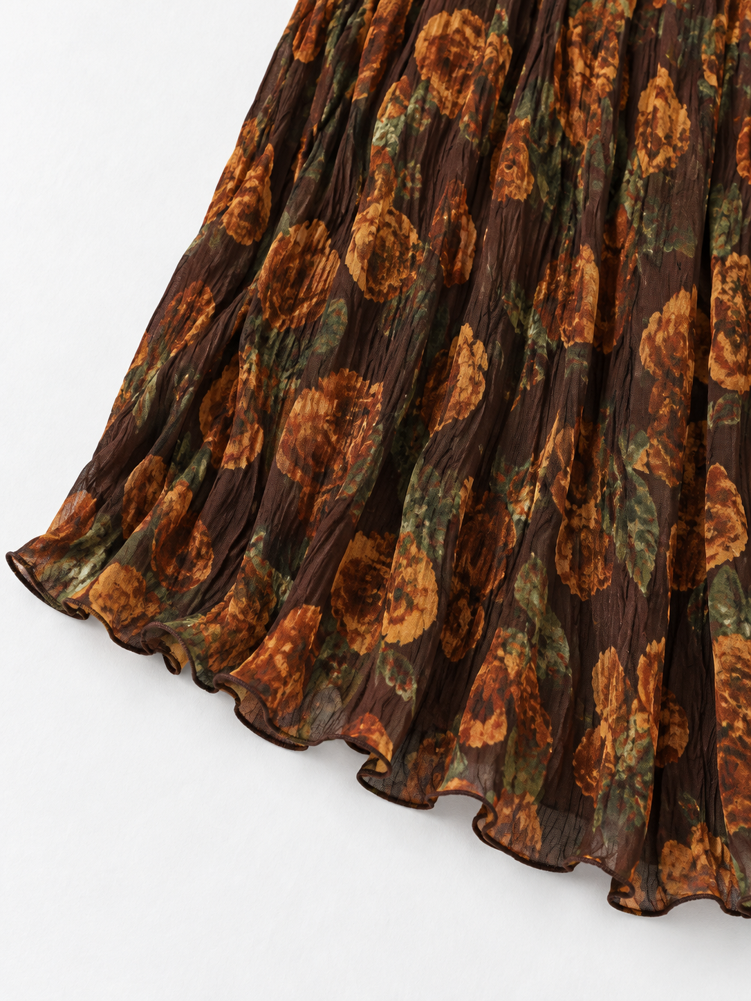 Leopard Pleated Midi Skirt