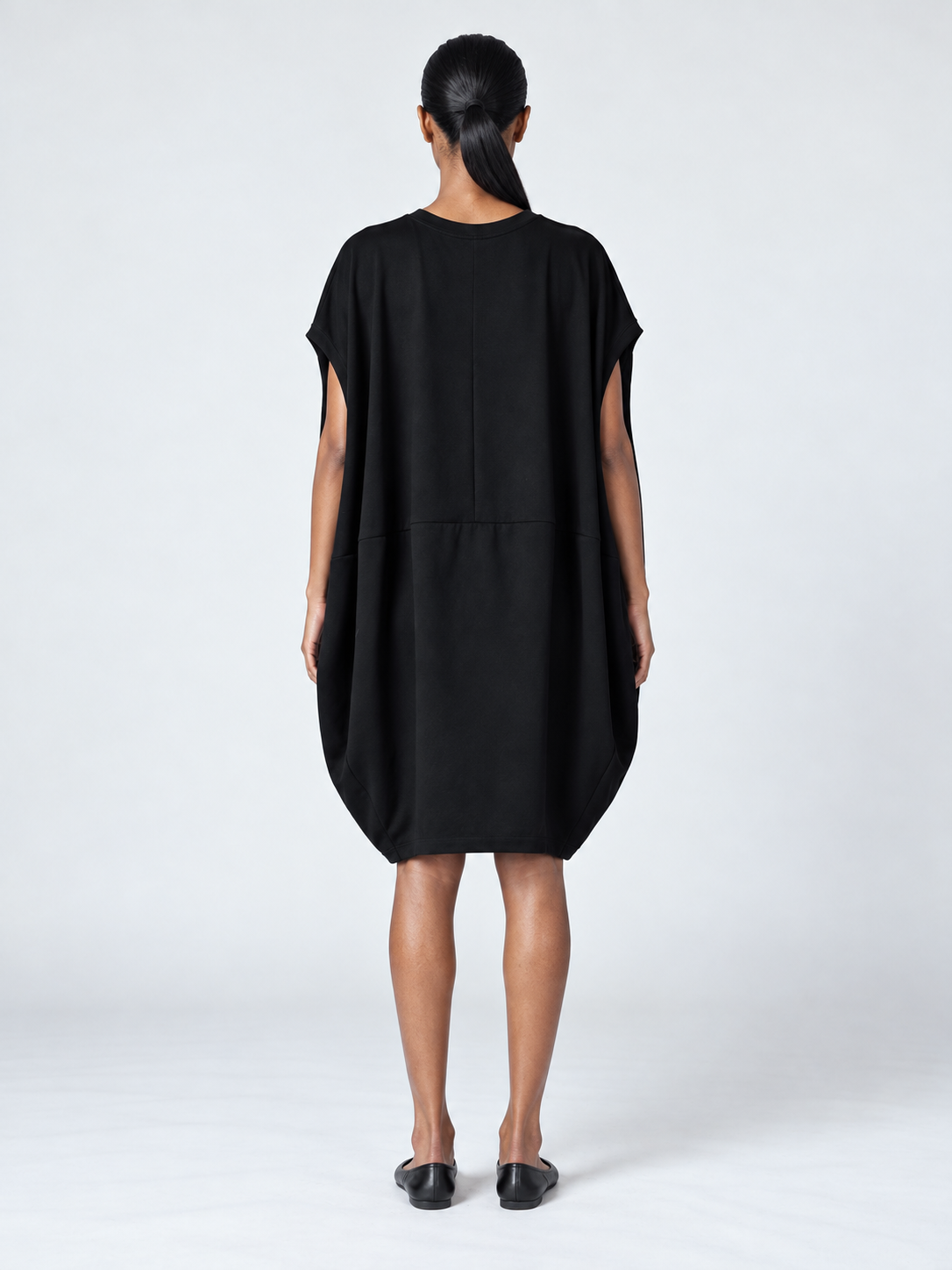 Draped Cocoon T-Shirt Dress