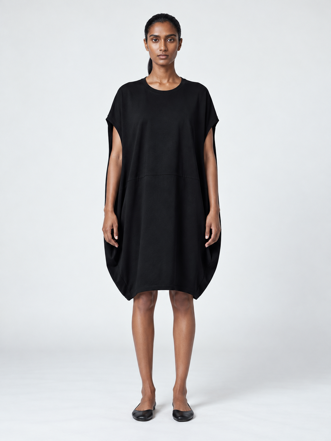 Draped Cocoon T-Shirt Dress