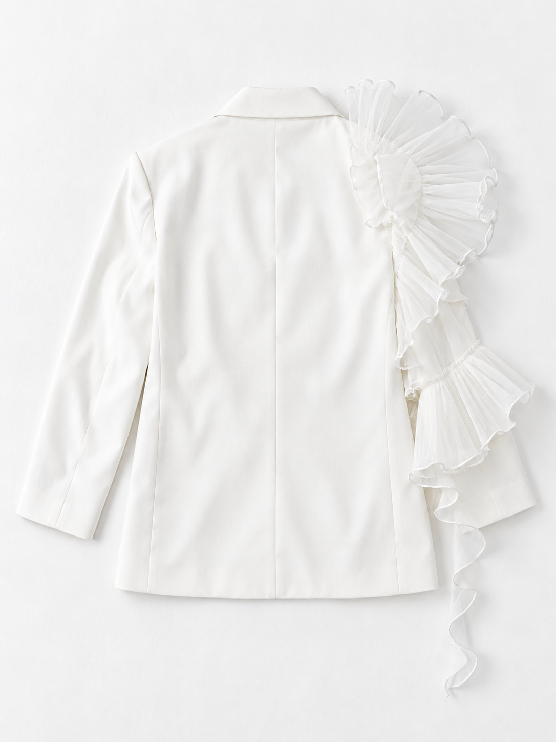 Organza Ruffle Blazer