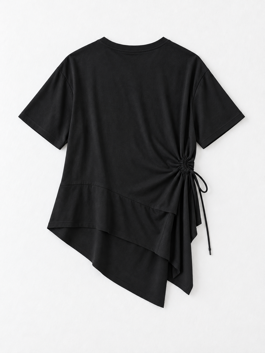 Drawstring Asymmetric T-Shirt