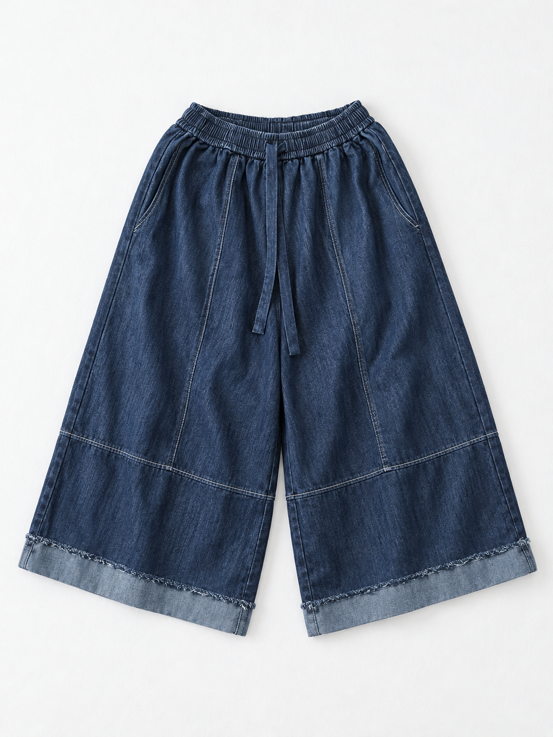 Panelled Denim Culottes