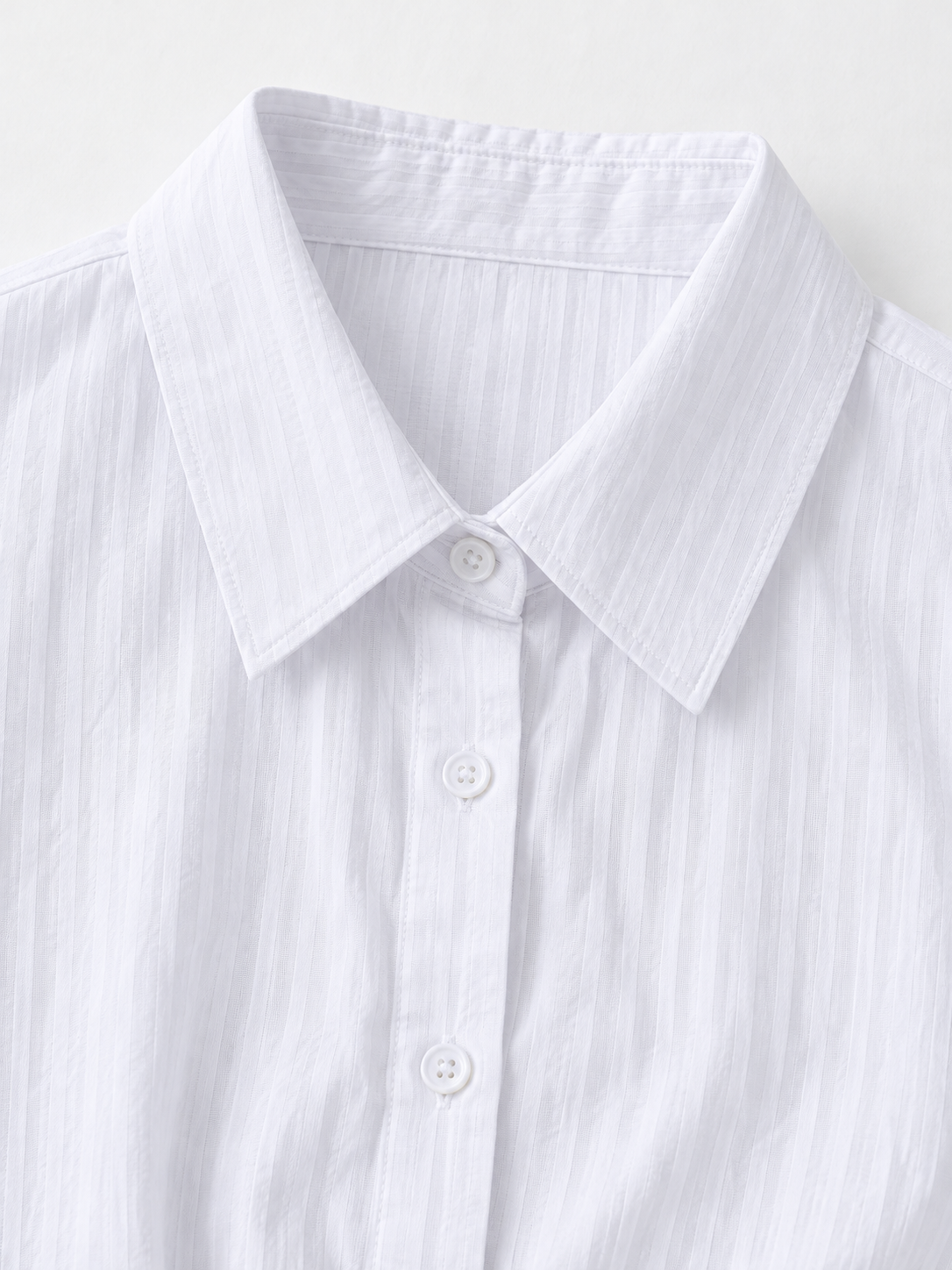Cross-Front Short-Sleeve Shirt