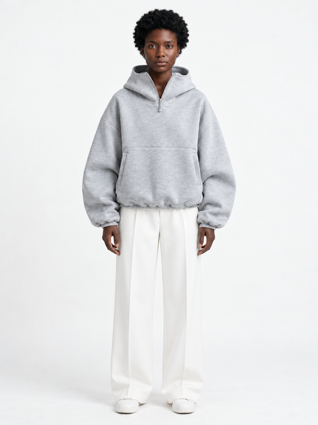 Half-Zip Volume Hoodie