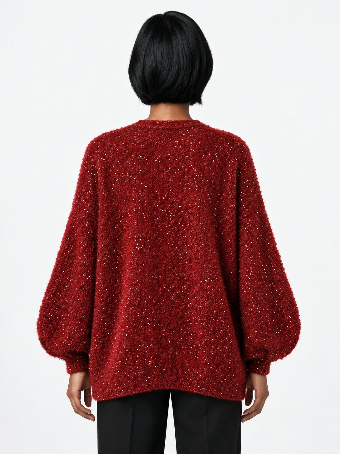 Sequin Open Knit Cardigan