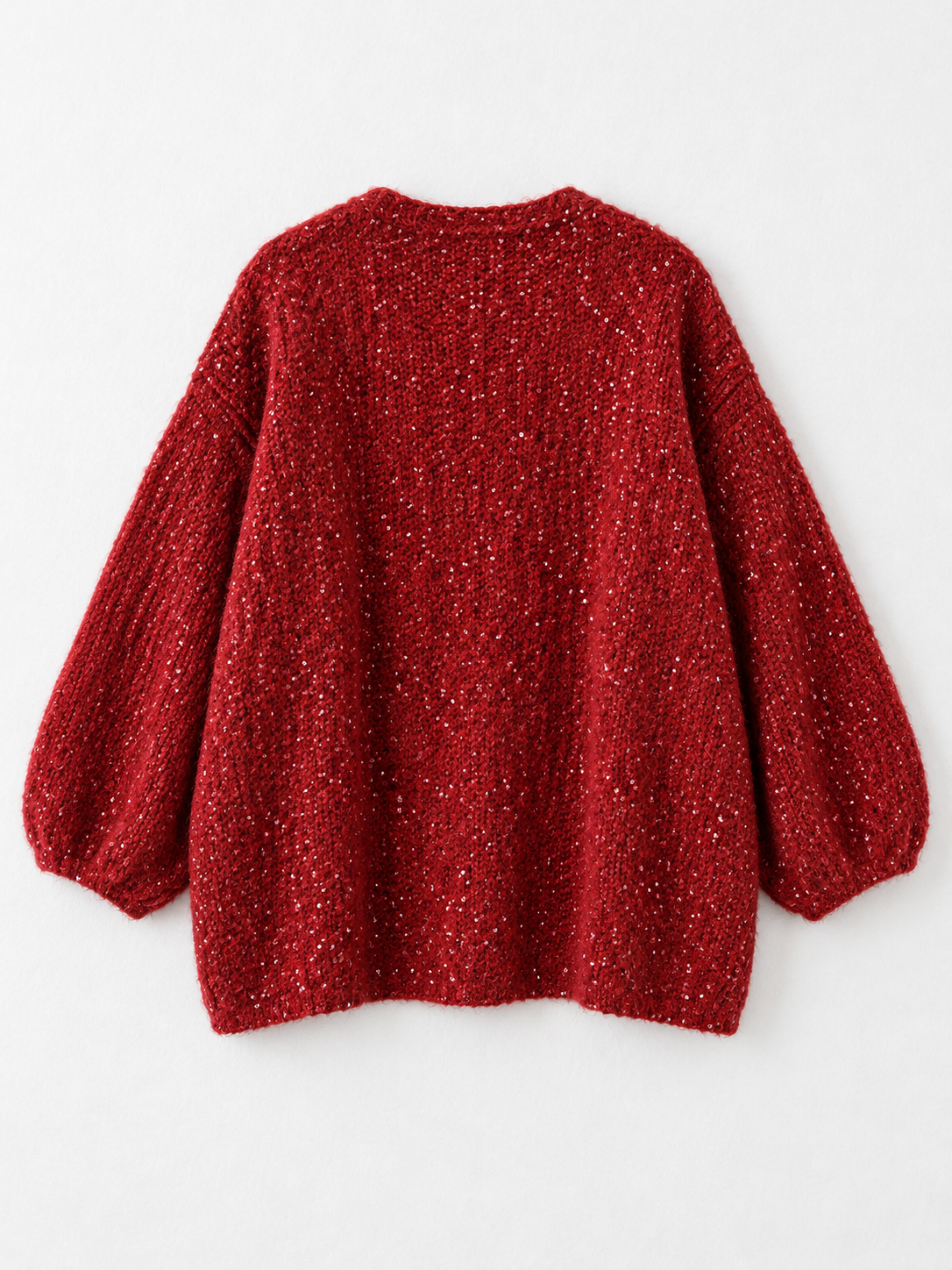 Sequin Open Knit Cardigan