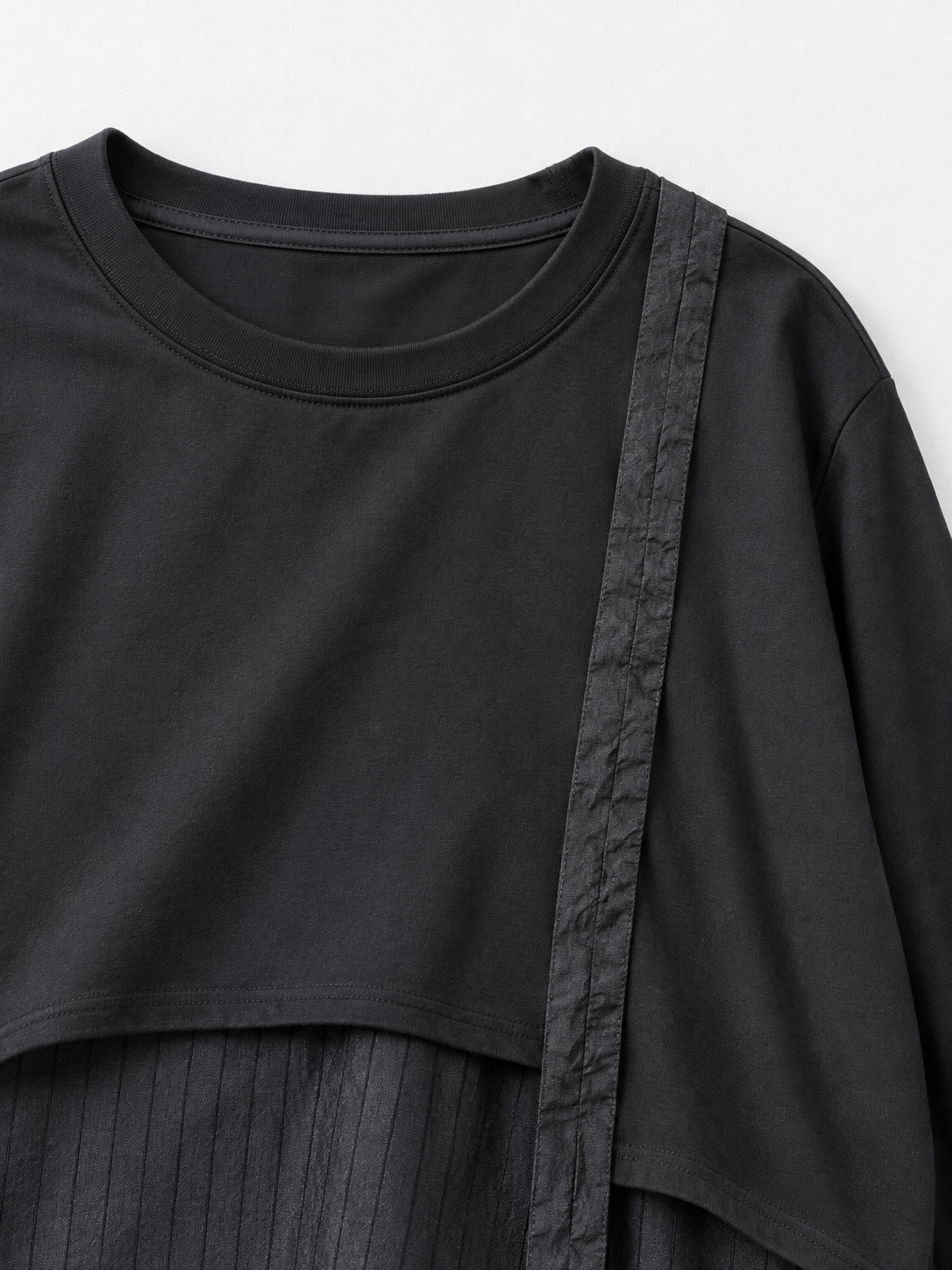 Stripe-Panel Ribbon Top