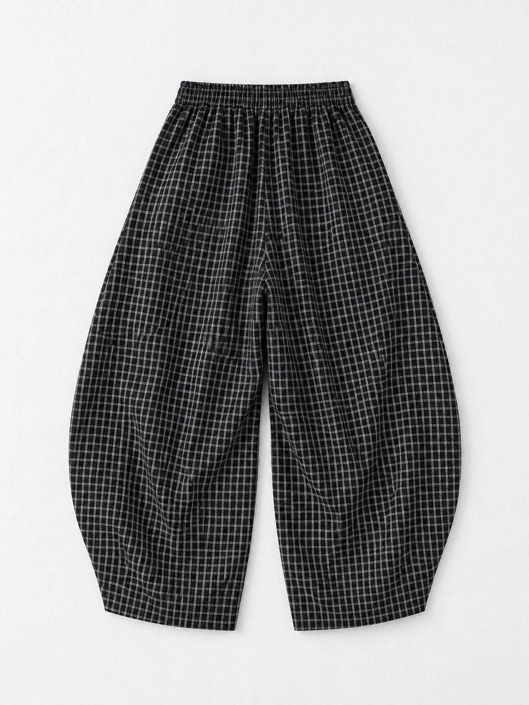 Windowpane Balloon Trousers