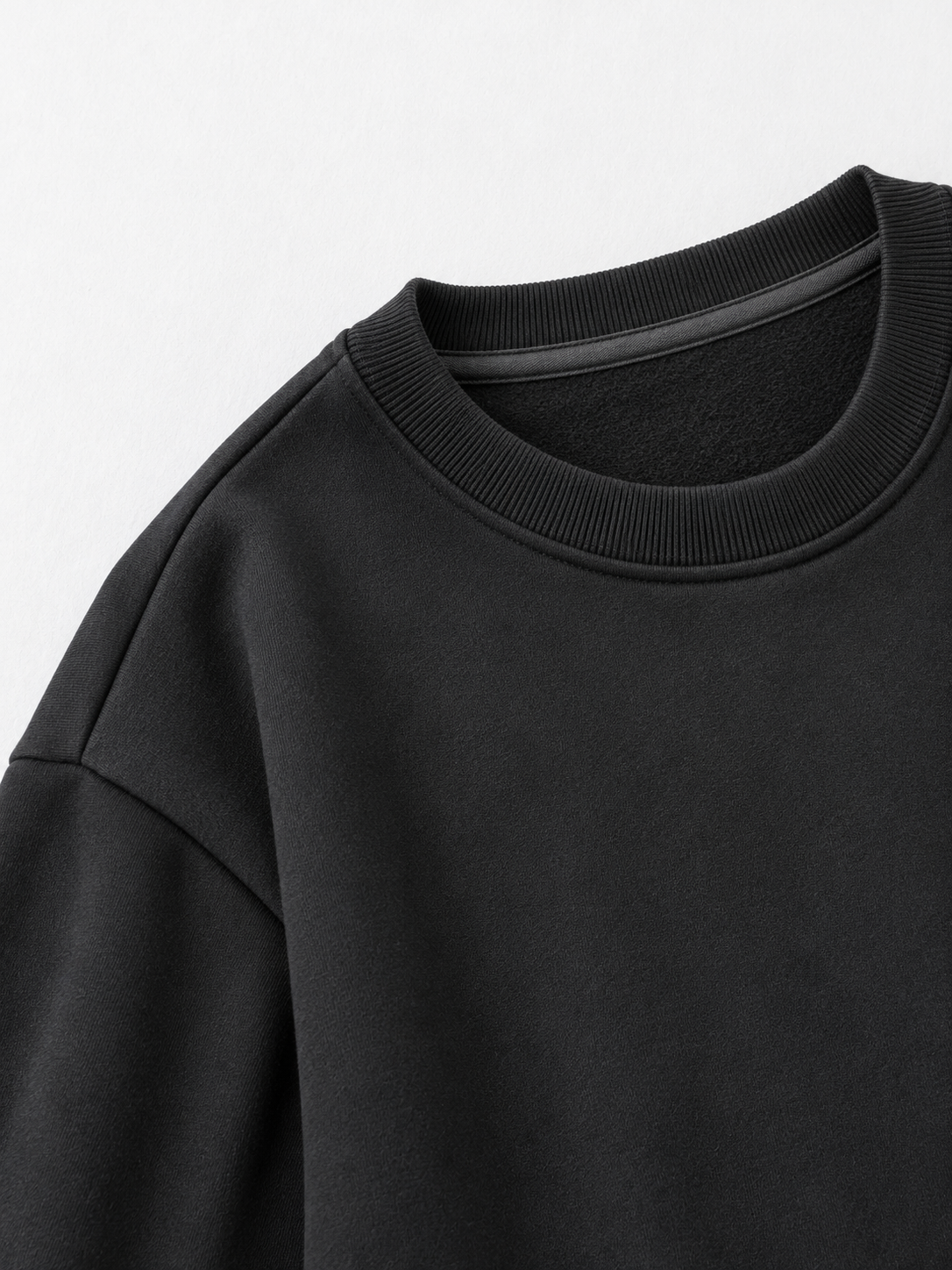 Pocket Denim-Hem Sweatshirt