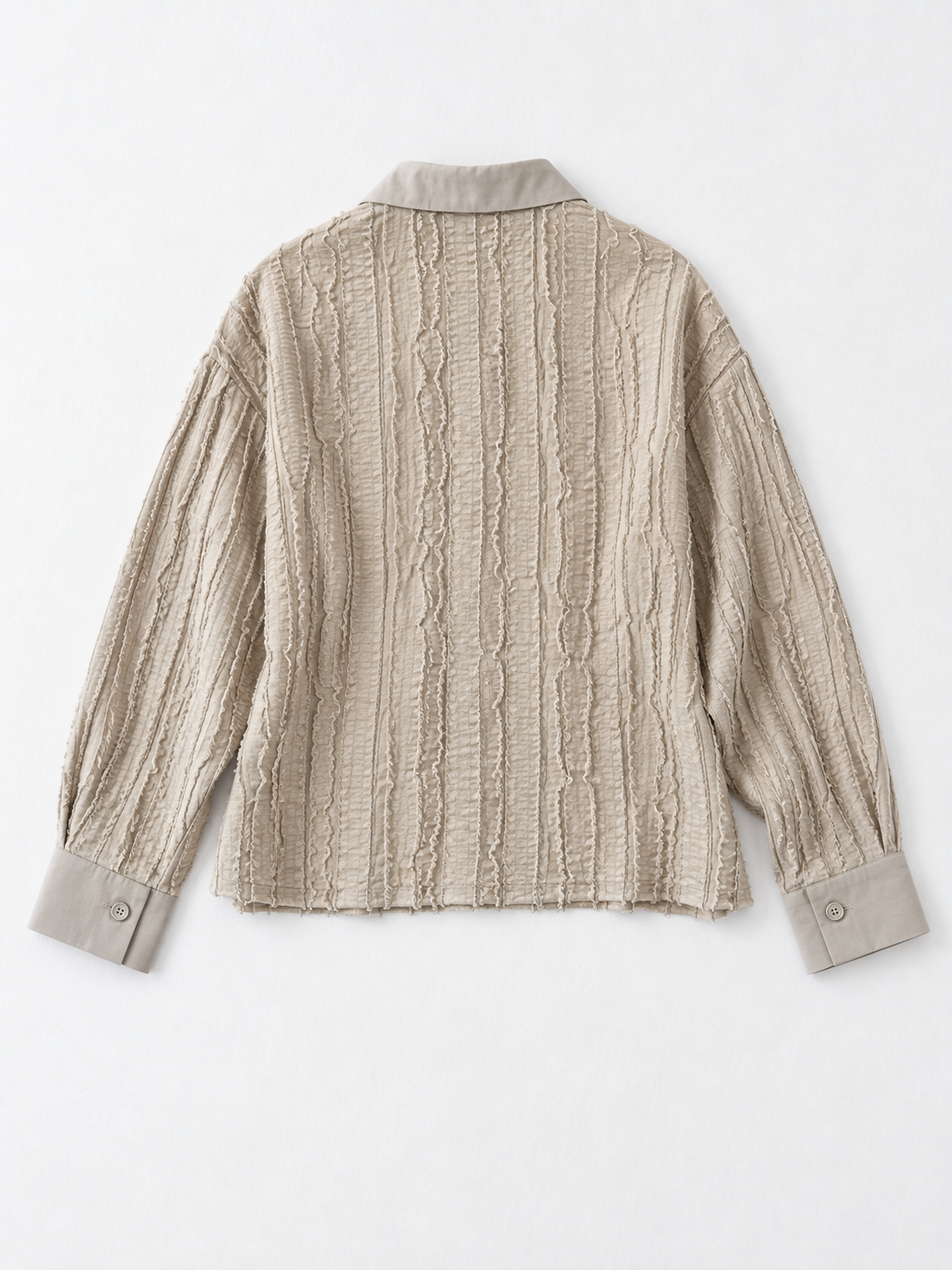 Textured Stripe Cropped Shirt
