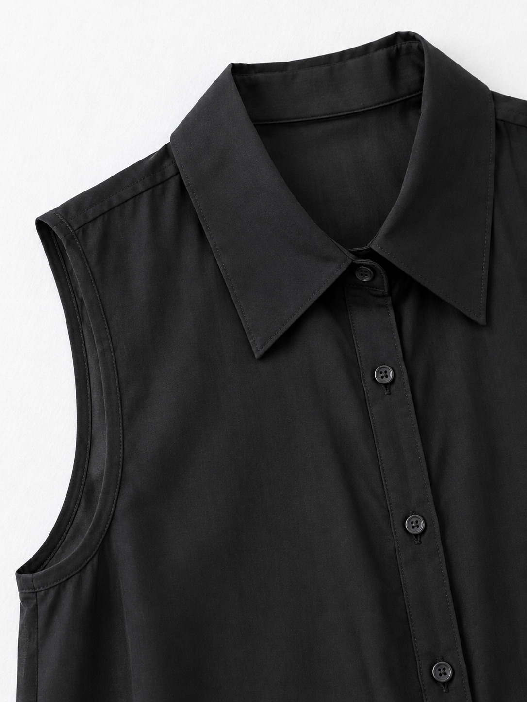 Tiered Mesh Sleeveless Shirt Dress