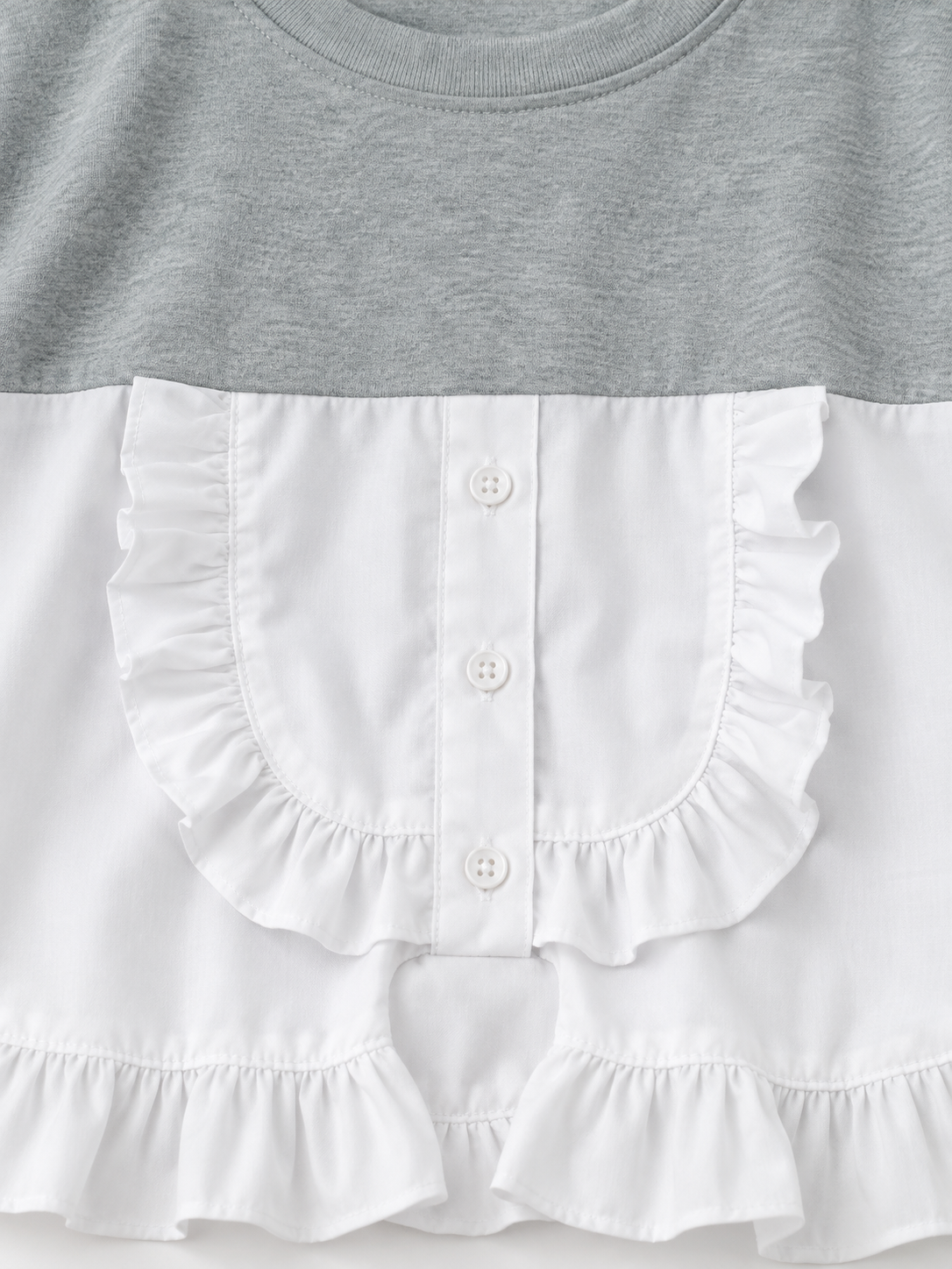 Ruffled Panel-Hem Sweatshirt