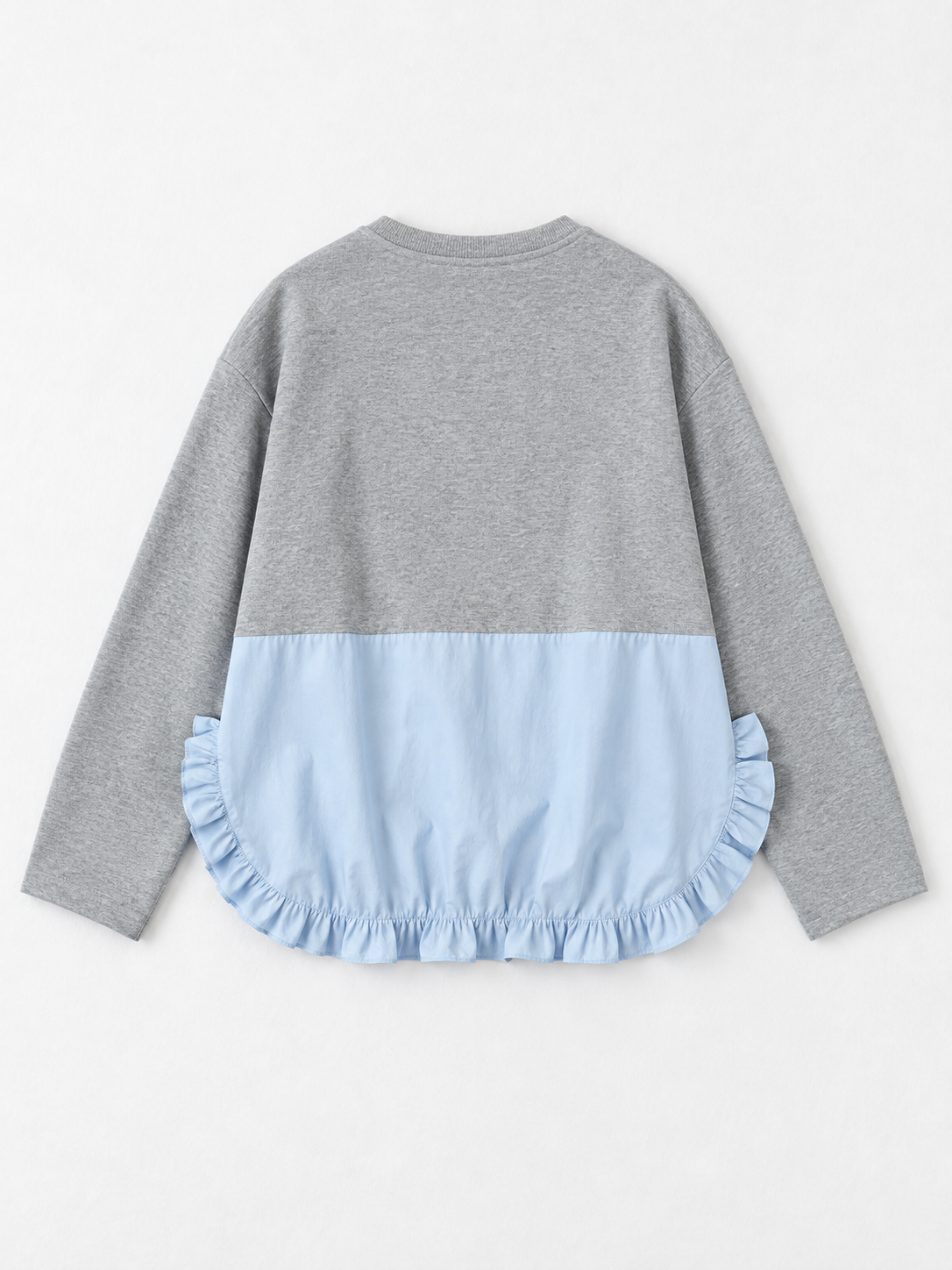 Ruffled Panel-Hem Sweatshirt