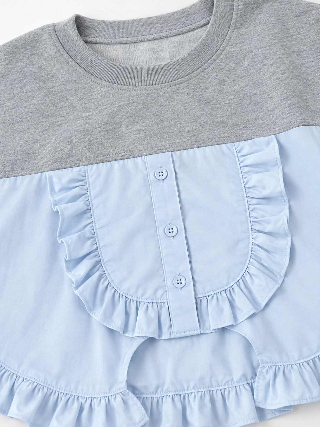 Ruffled Panel-Hem Sweatshirt