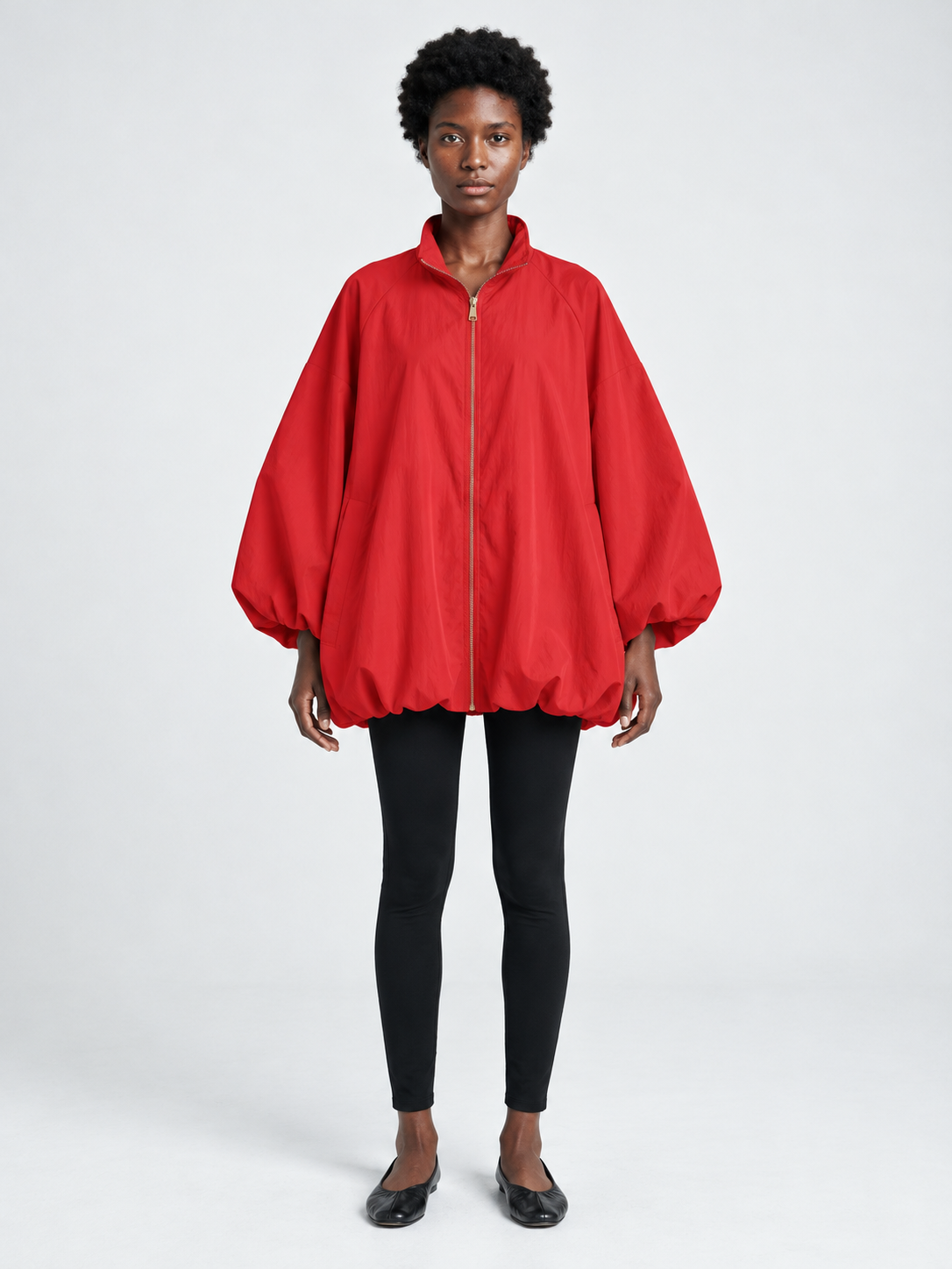 Zip-Front Balloon Jacket