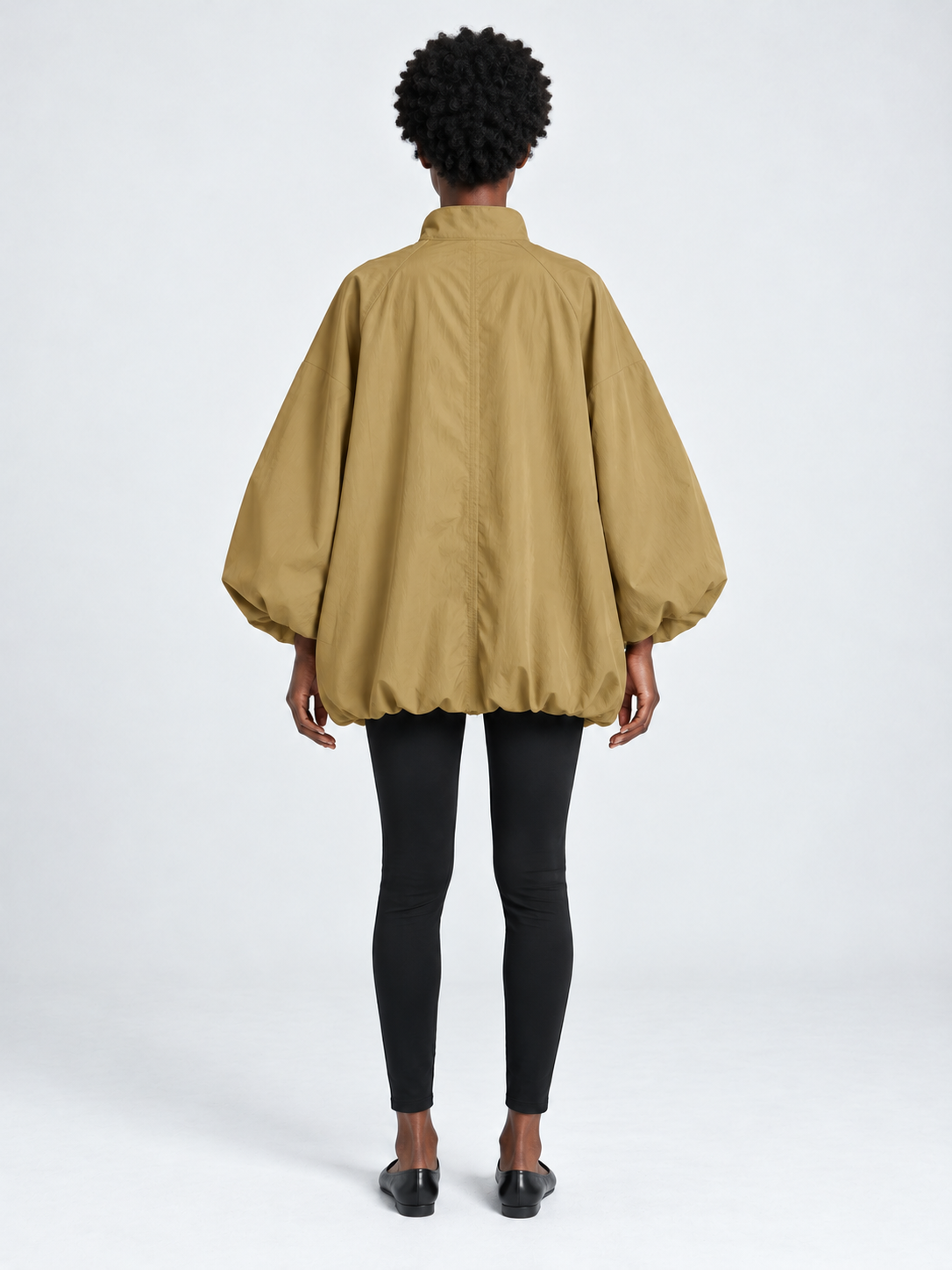 Zip-Front Balloon Jacket