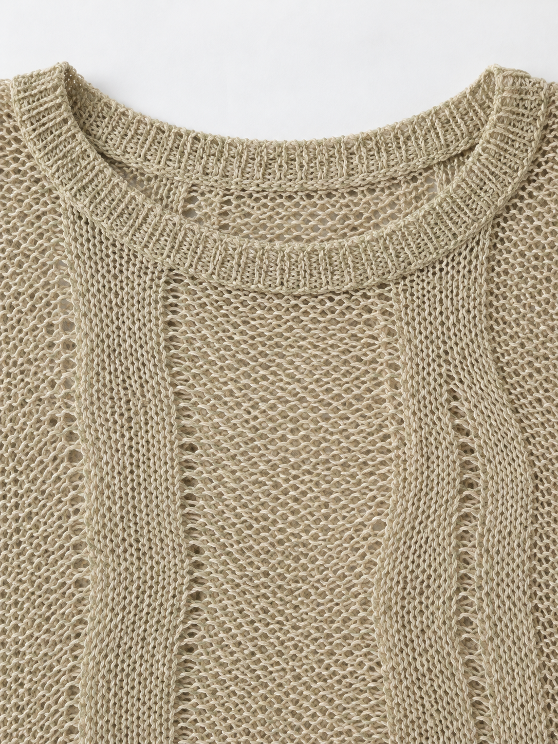 Openwork Wave-Knit Sweater