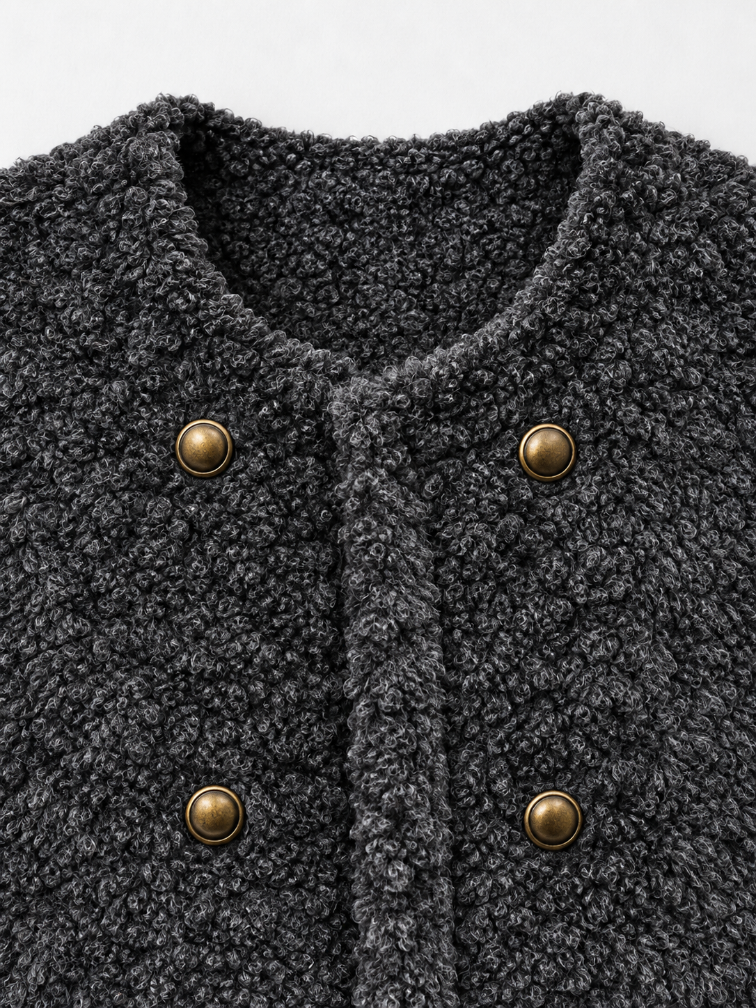 Double-Breasted Textured Vest
