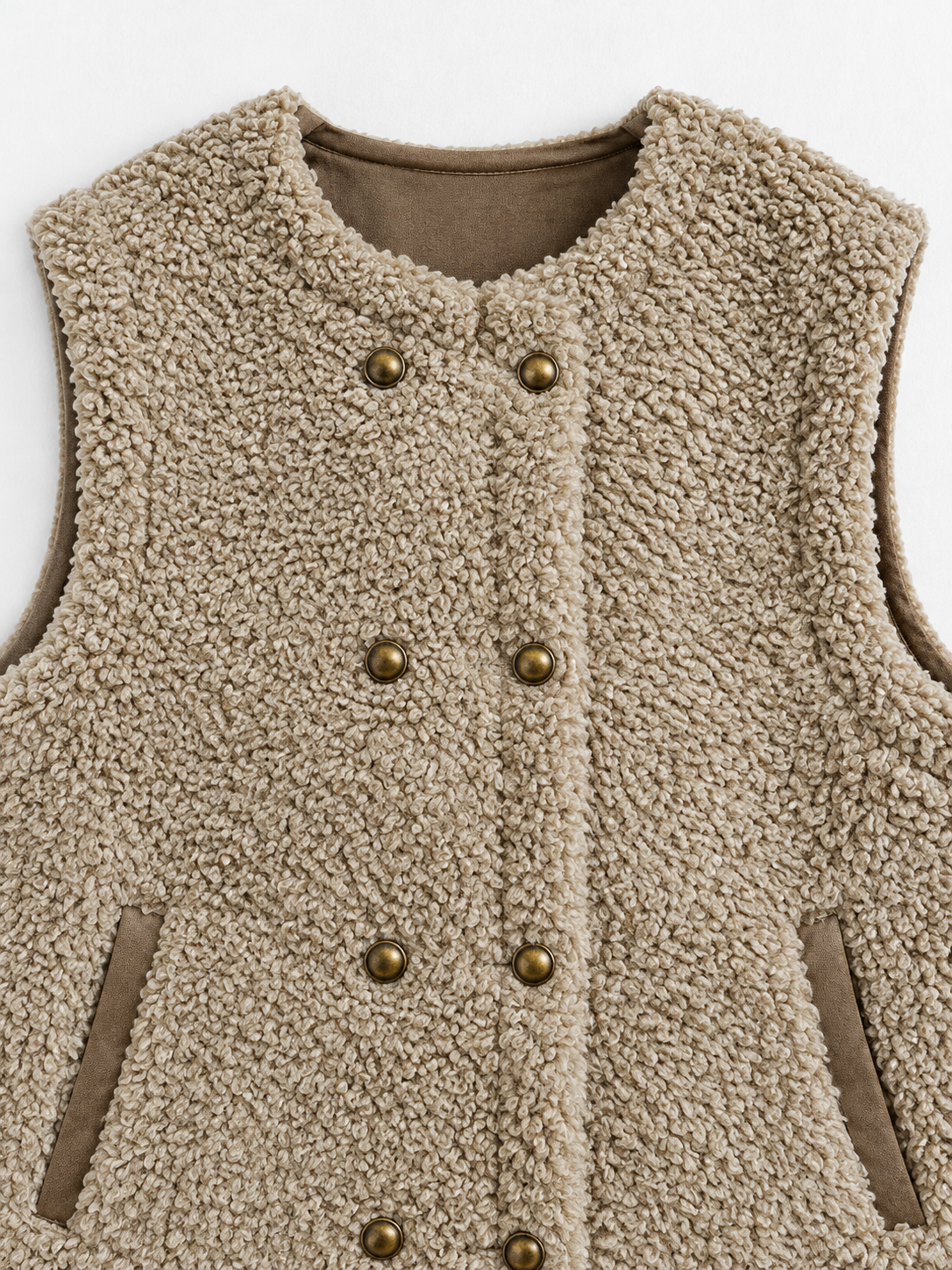 Double-Breasted Textured Vest