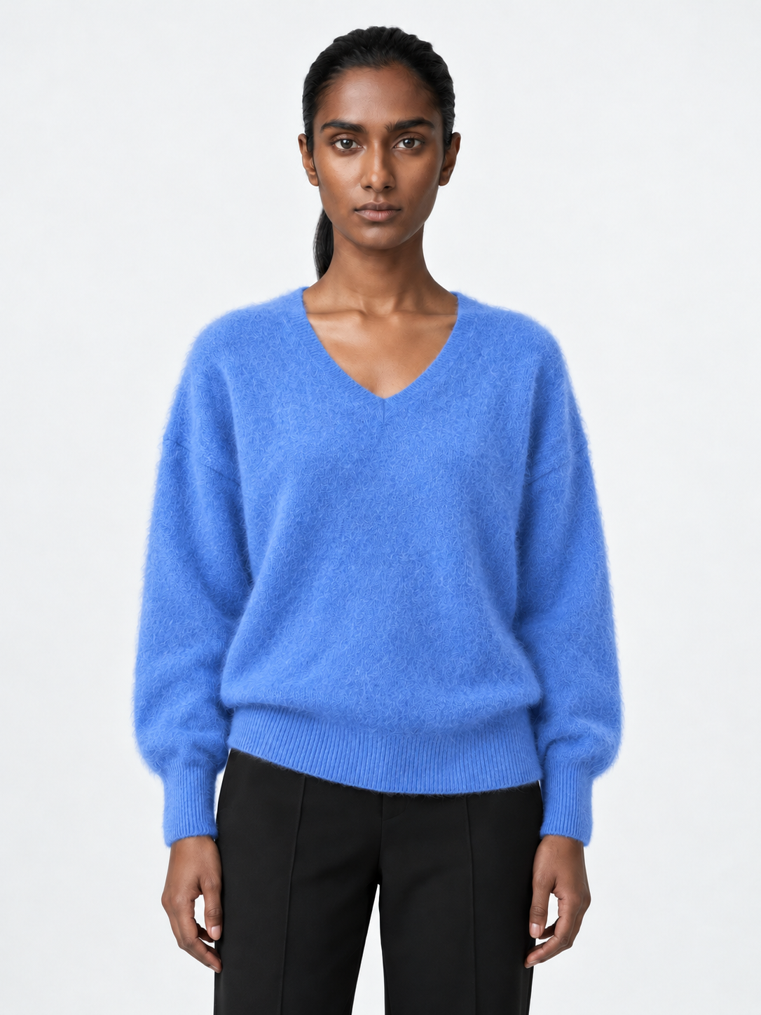 Soft V-Neck Knit Sweater