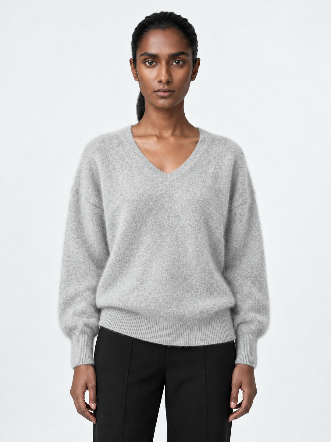 Soft V-Neck Knit Sweater