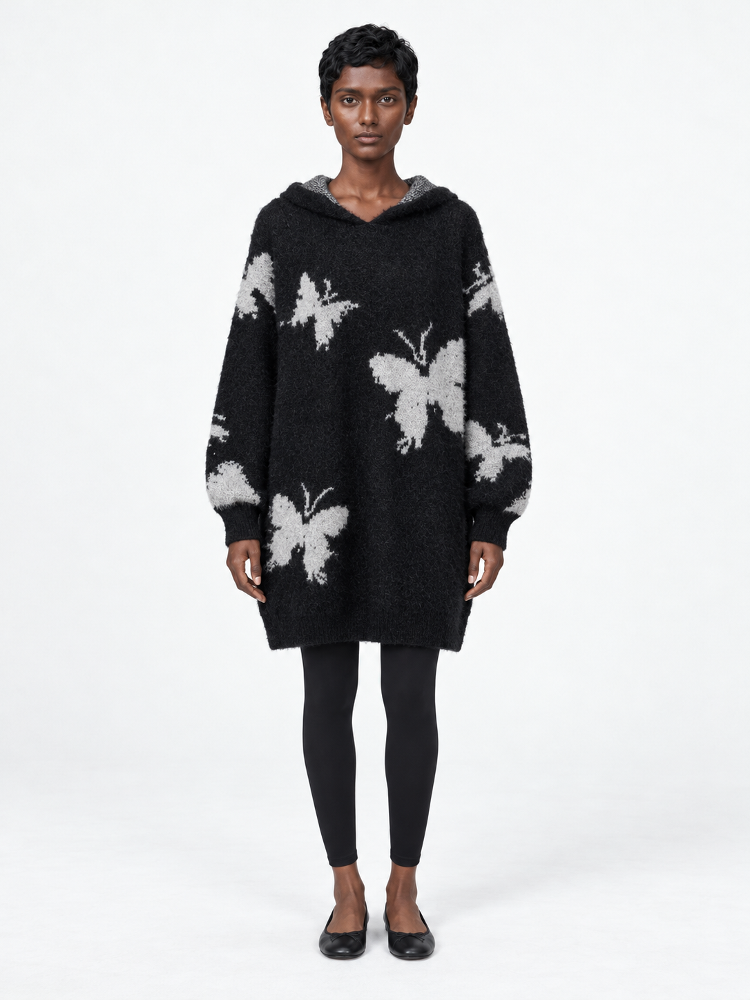Butterfly Hooded Knit Tunic