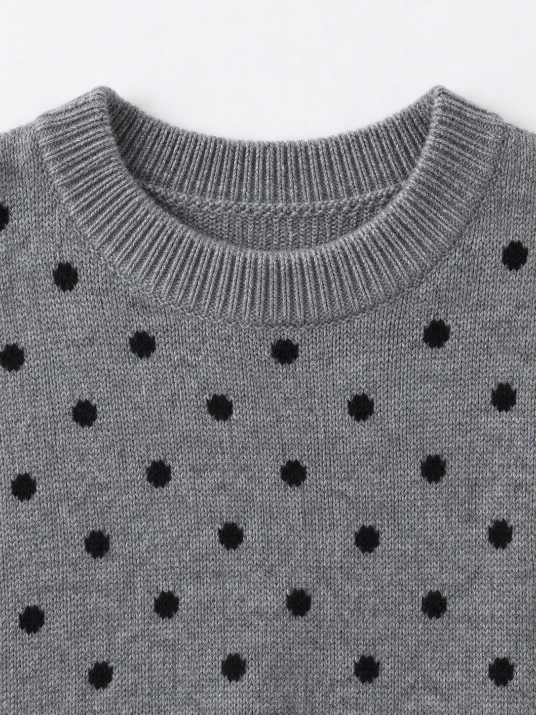 Contrast Dot Knit Sweater