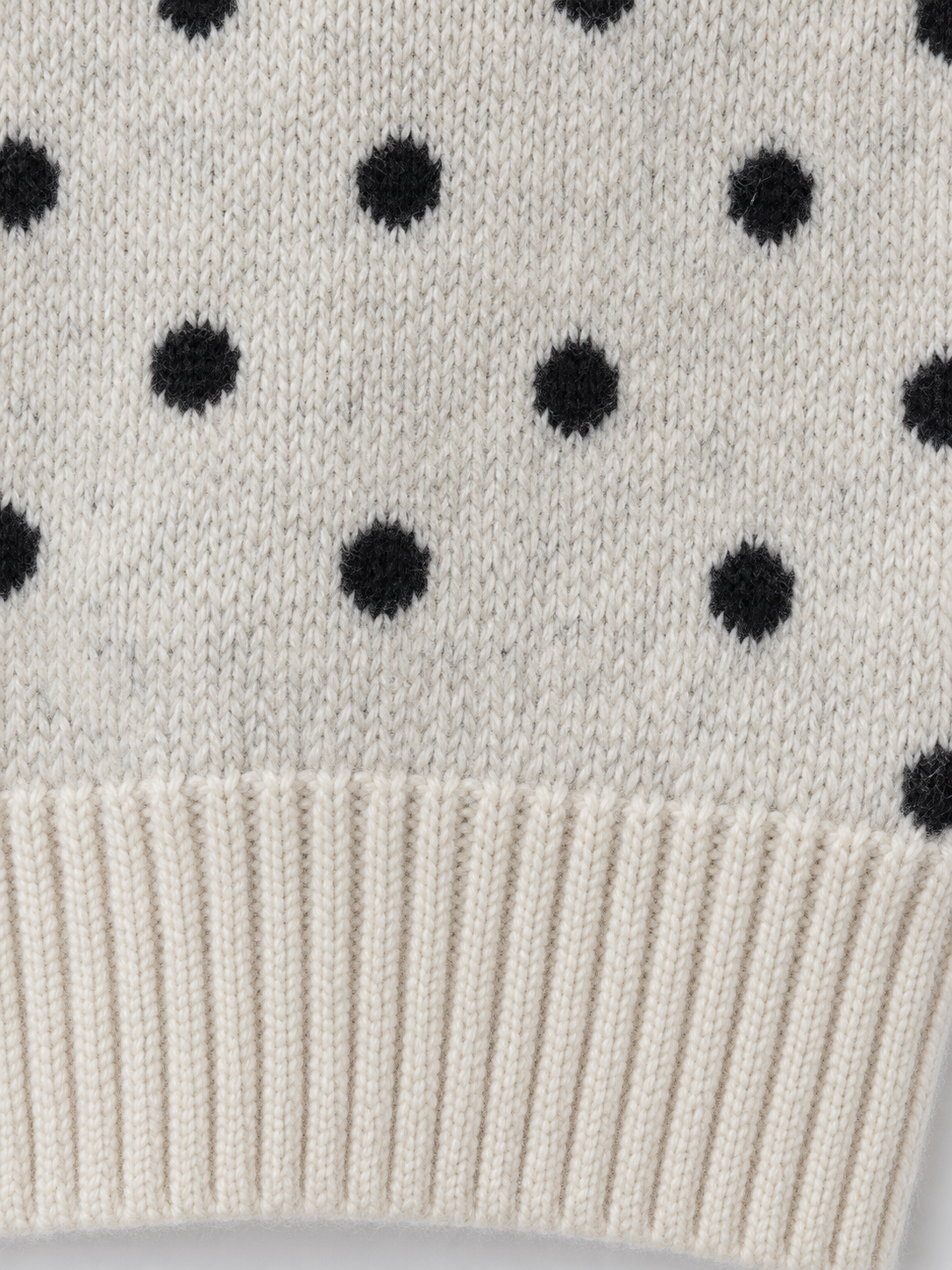 Contrast Dot Knit Sweater