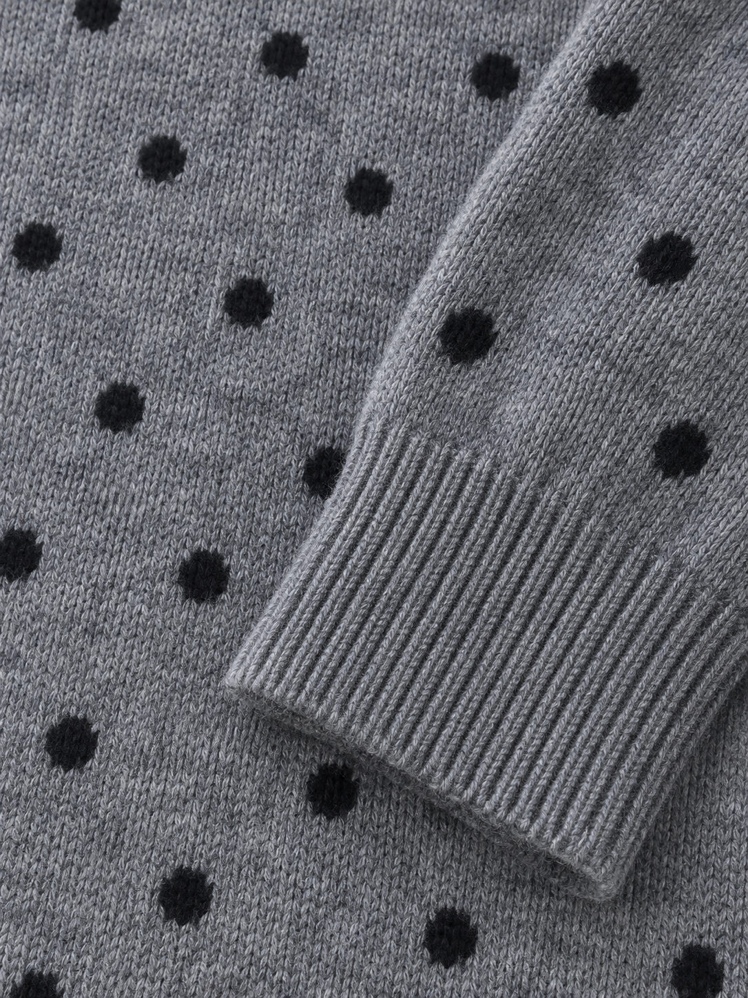 Contrast Dot Knit Sweater
