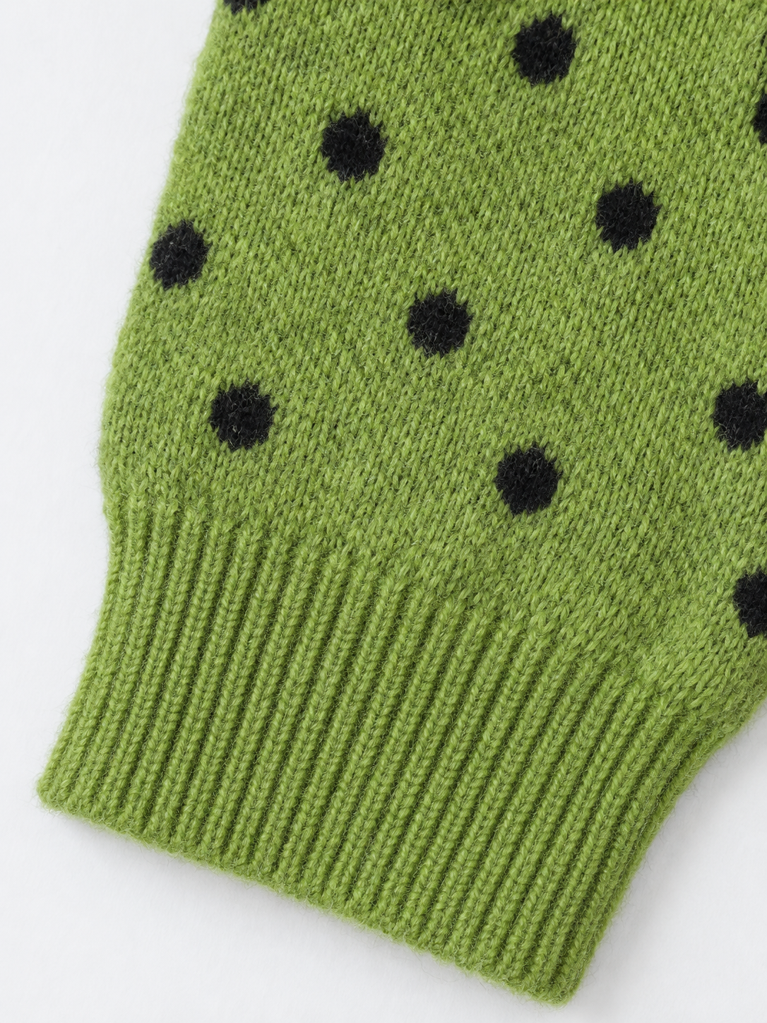 Contrast Dot Knit Sweater