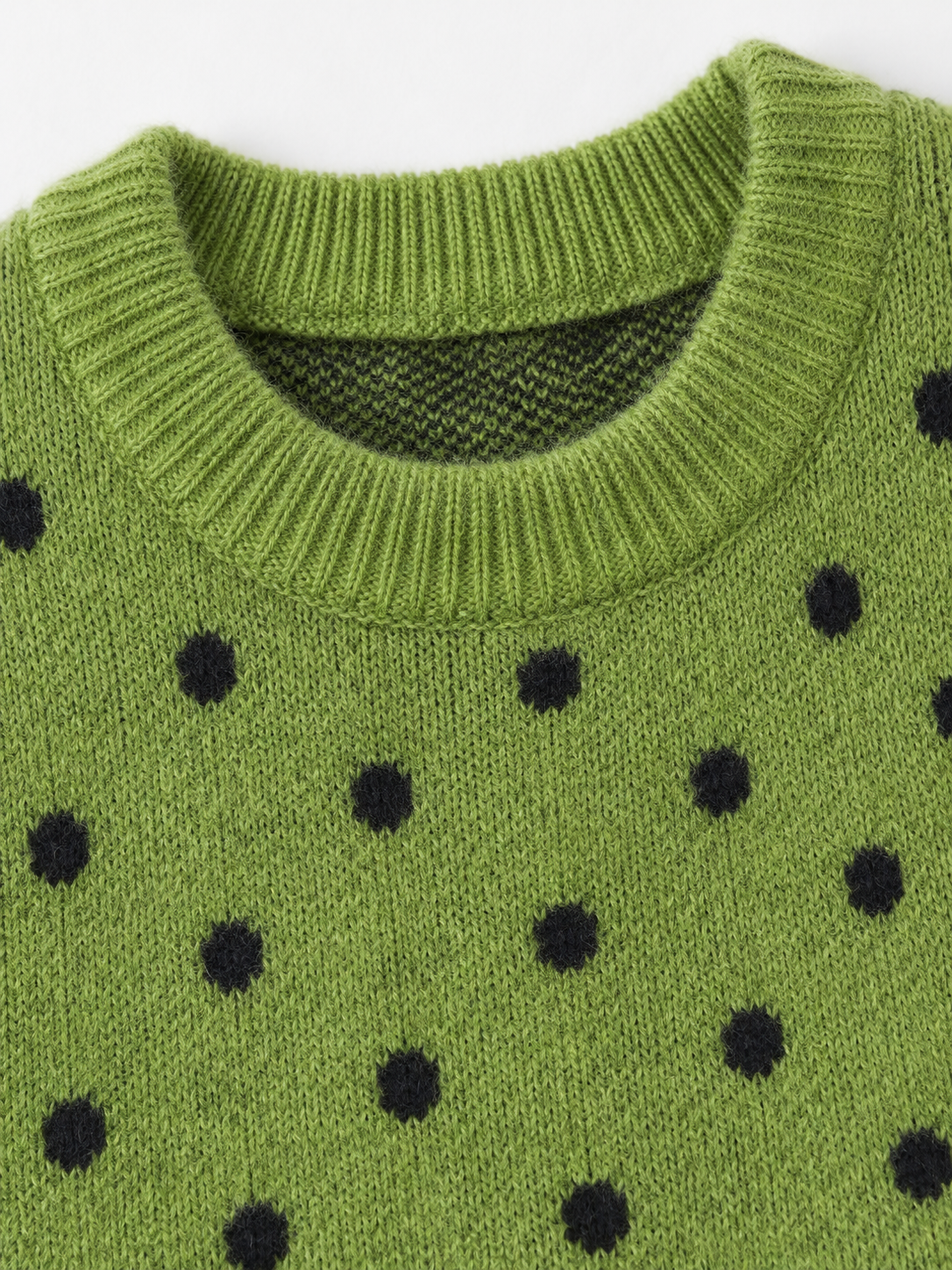 Contrast Dot Knit Sweater