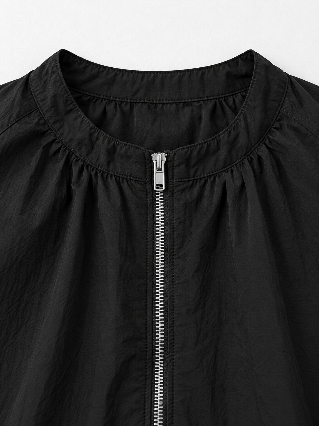 Zip-Front Cape-Sleeve Jacket