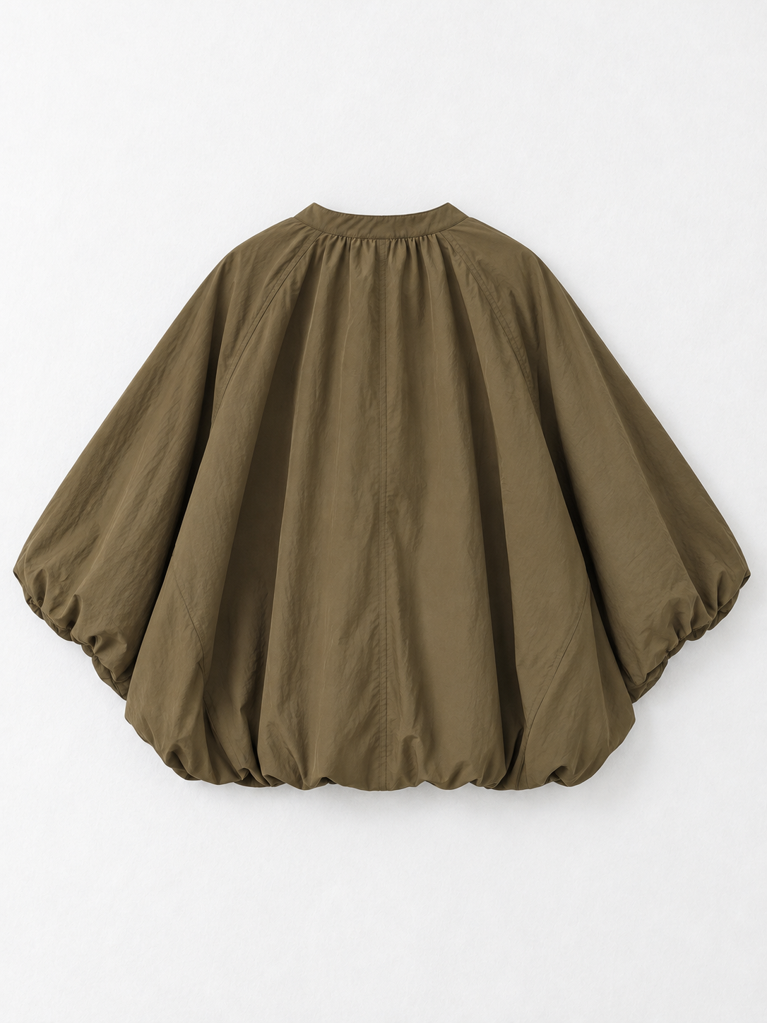 Zip-Front Cape-Sleeve Jacket