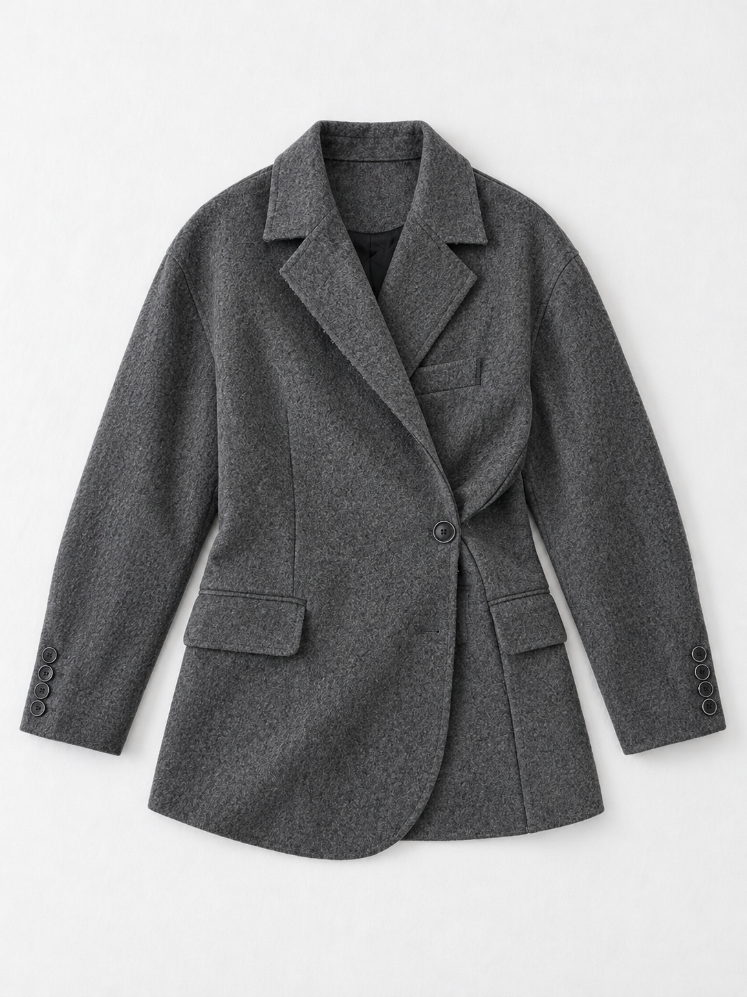 Asymmetric Wrap Coat