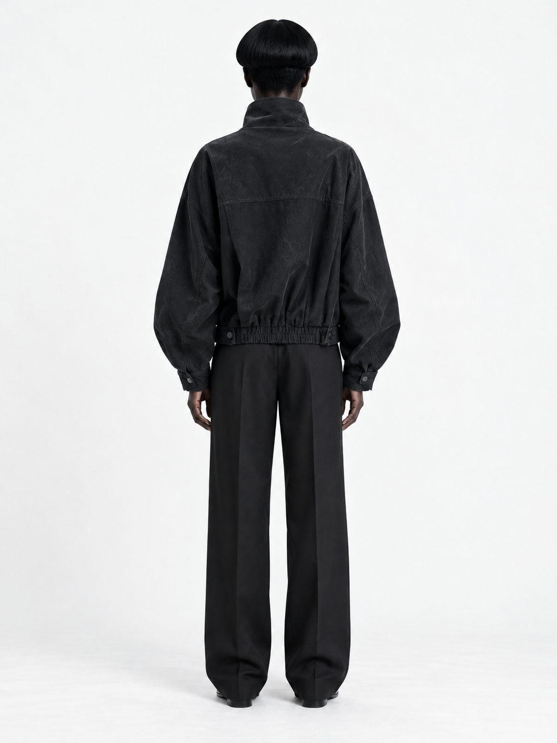 Asymmetric Stand-Collar Jacket