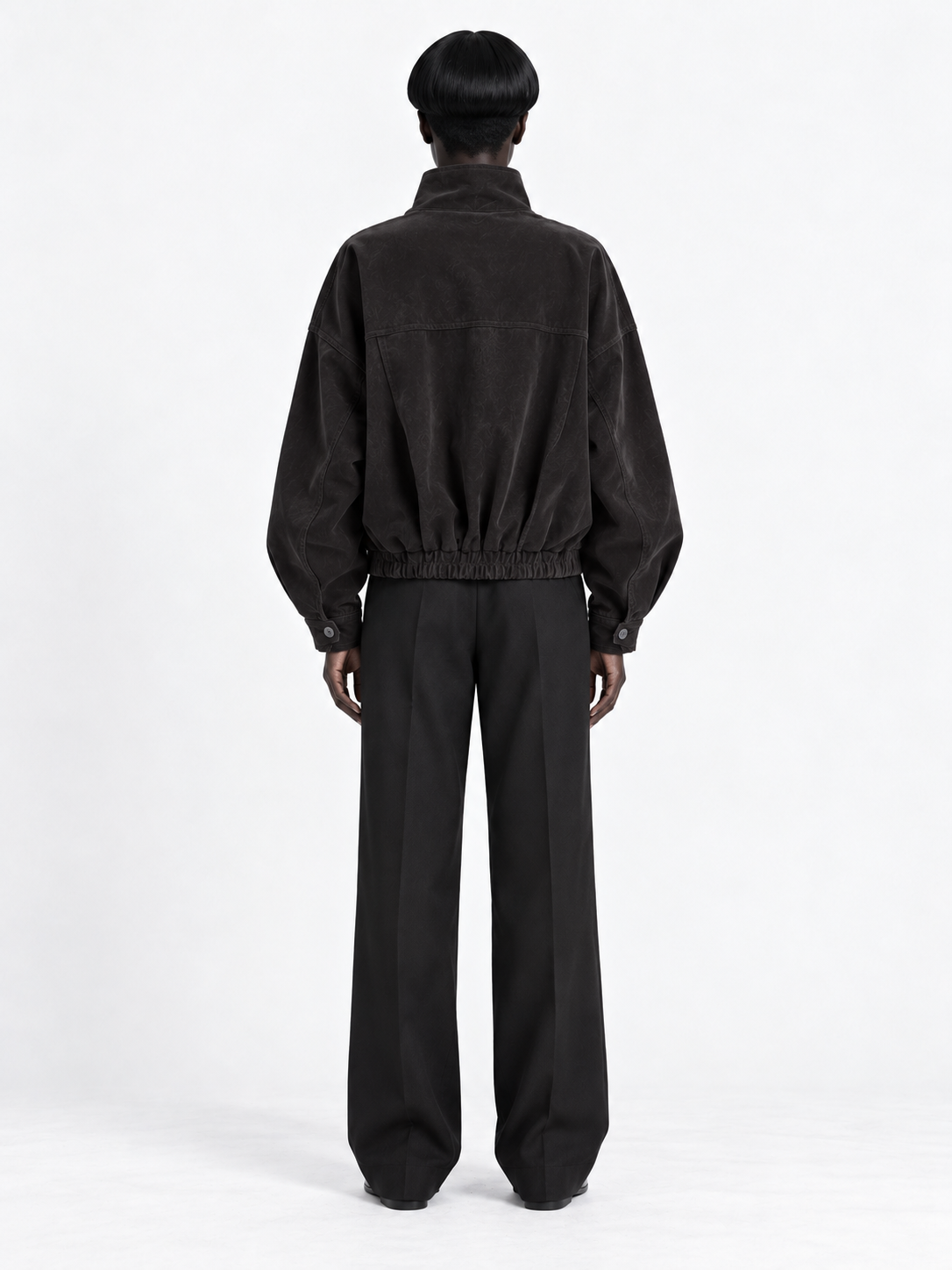 Asymmetric Stand-Collar Jacket