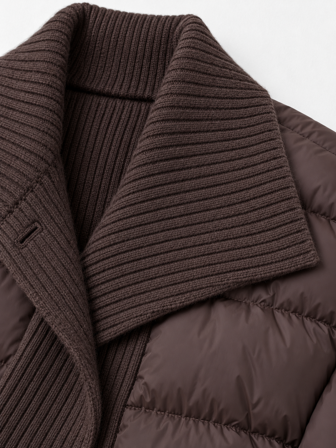 Rib-Collar Padded Jacket