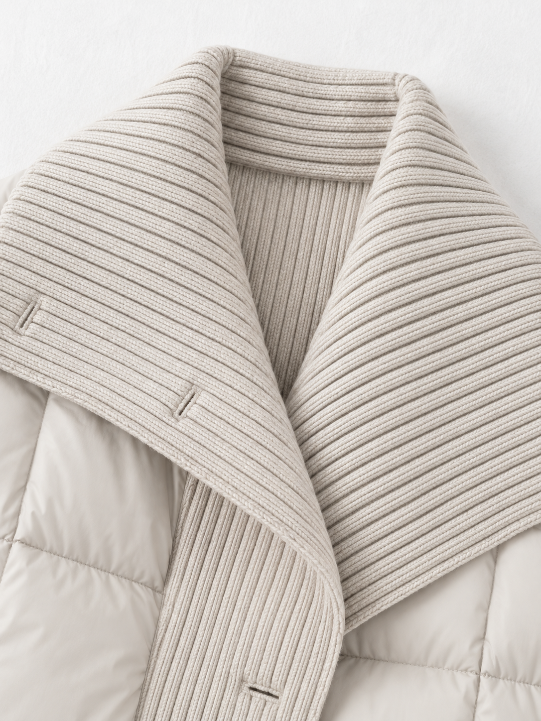 Rib-Collar Padded Jacket