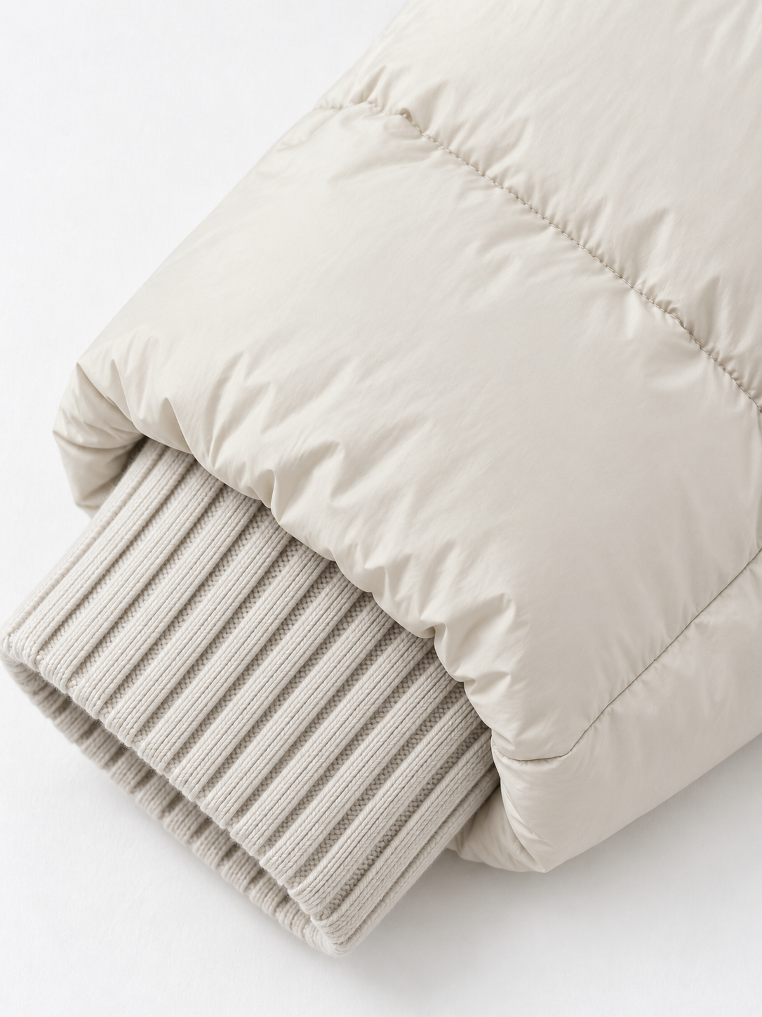 Rib-Collar Padded Jacket