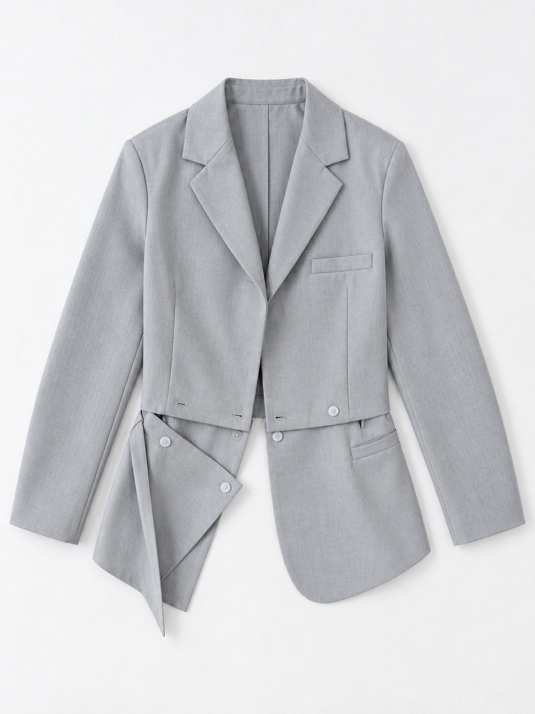 Removable-Hem Tailored Blazer