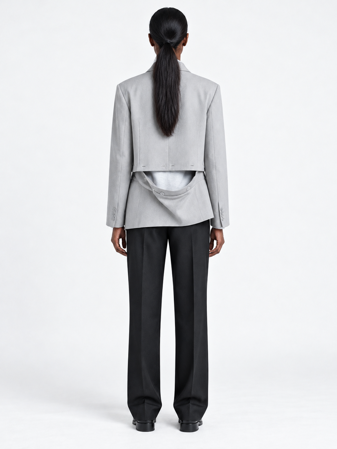 Removable-Hem Tailored Blazer