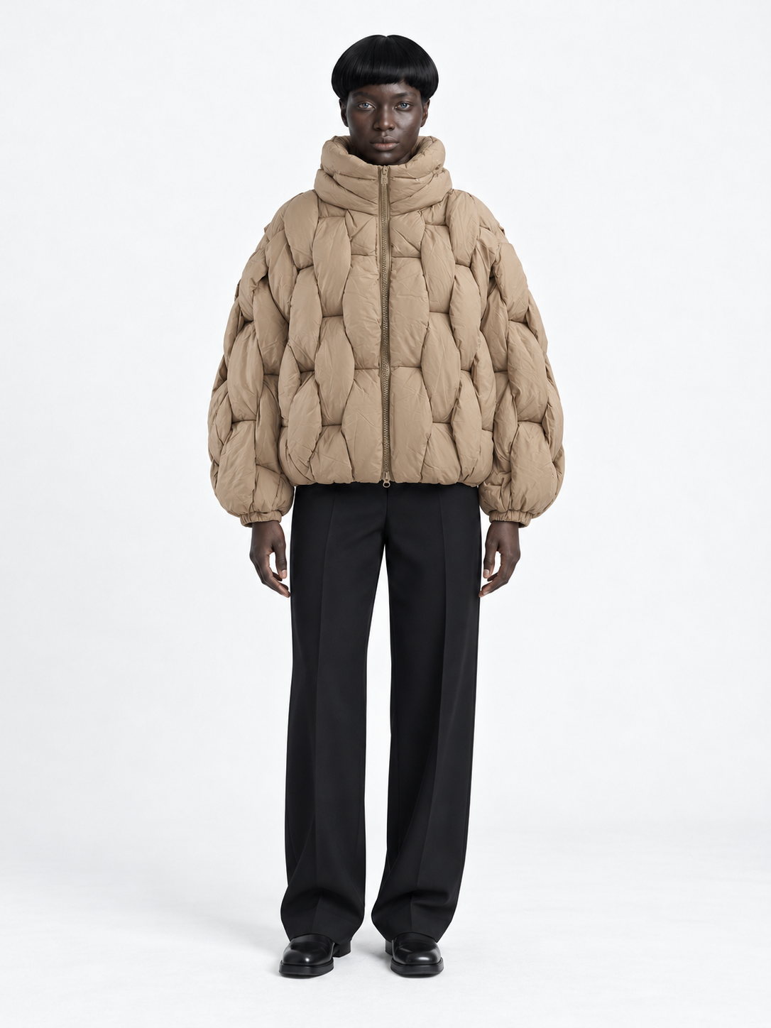 Sculpted-Quilt Padded Jacket