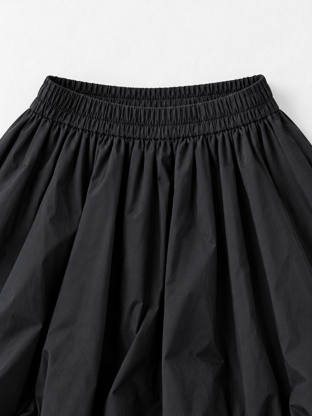 Ruched Balloon Midi Skirt